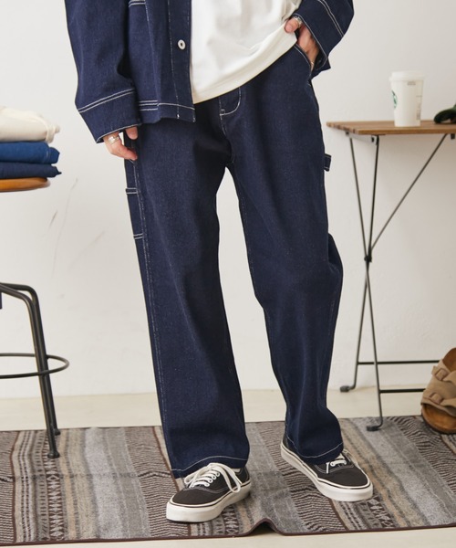 CIAOPANIC TYPY(チャオパニックティピー)の「TYPYデニムペインターパンツ(デニムパンツ・メンズ・ネイビー/ブルー/アイボリー/ブラック・M/L)」の10枚目の写真