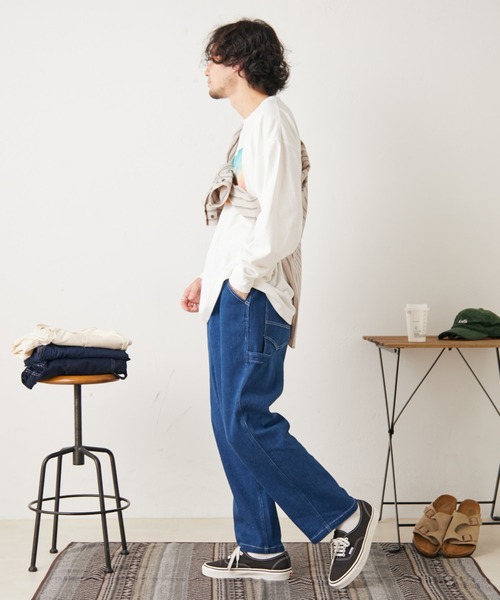 CIAOPANIC TYPY(チャオパニックティピー)の「TYPYデニムペインターパンツ(デニムパンツ・メンズ・ネイビー/ブルー/アイボリー/ブラック・M/L)」の6枚目の写真