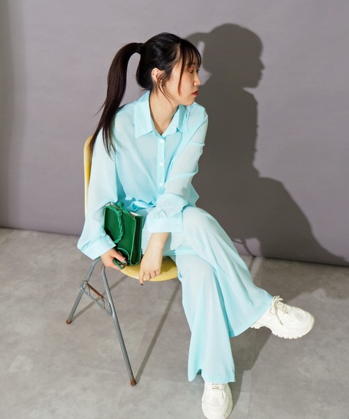 Malymoon シアーペットルームドレスセットアップ 門りょうちゃん着用 XSサイズあり【Glossy/グロッシー】ジッパー