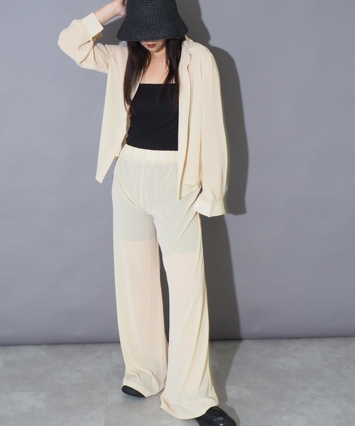 Bloom Closet(ブルームクローゼット)の「リラックスシアーセットアップ(セットアップ・レディース・ブラック/グレー/ブルー/アイボリー・MEDIUM/LARGE)」の12枚目の写真