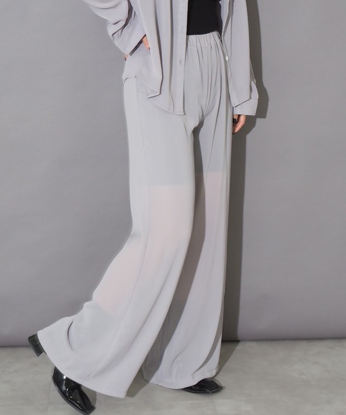 Bloom Closet(ブルームクローゼット)の「リラックスシアーセットアップ(セットアップ・レディース・ブラック/グレー/ブルー/アイボリー・MEDIUM/LARGE)」の10枚目の写真