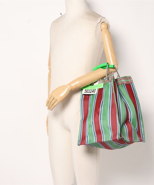 PUEBCO（プエブコ）の「RECYCLED PLASTIC STRIPE BAG　Rectangle/D26（トートバッグ・メンズ・その他1/その他2/その他3/その他4/その他5/その他6・ONE SIZE）」の14枚目の写真