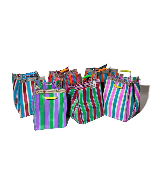 PUEBCO（プエブコ）の「RECYCLED PLASTIC STRIPE BAG　Rectangle/D26（トートバッグ・メンズ・その他1/その他2/その他3/その他4/その他5/その他6・ONE SIZE）」の7枚目の写真