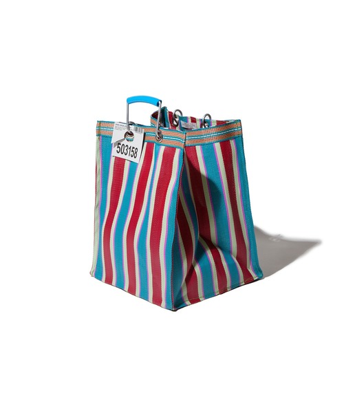 PUEBCO（プエブコ）の「RECYCLED PLASTIC STRIPE BAG　Rectangle/D26（トートバッグ・メンズ・その他1/その他2/その他3/その他4/その他5/その他6・ONE SIZE）」の8枚目の写真