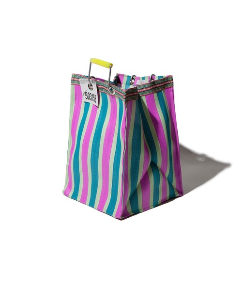 PUEBCO（プエブコ）の「RECYCLED PLASTIC STRIPE BAG　Rectangle/D26（トートバッグ・メンズ・その他1/その他2/その他3/その他4/その他5/その他6・ONE SIZE）」の9枚目の写真