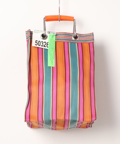 PUEBCO（プエブコ）の「RECYCLED PLASTIC STRIPE BAG　Rectangle/D26（トートバッグ・メンズ・その他1/その他2/その他3/その他4/その他5/その他6・ONE SIZE）」の21枚目の写真