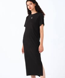 リブ ロング Tシャツ ワンピース