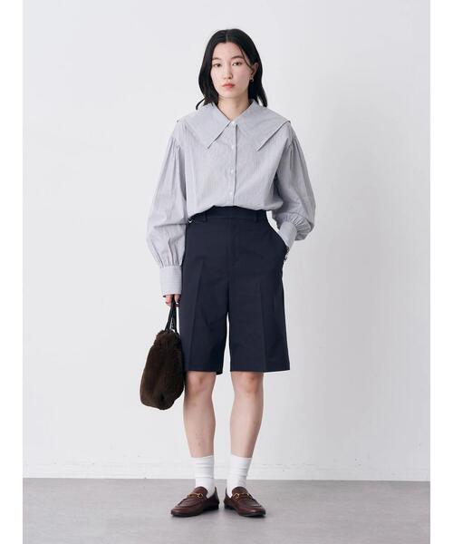 earth music&ecology（アースミュージックアンドエコロジー）の「BIGカラーブラウス（シャツ/ブラウス・レディース・オフホワイト/ブラック/ベージュ系その他2/ブルー系その他6・FREE）」の22枚目の写真