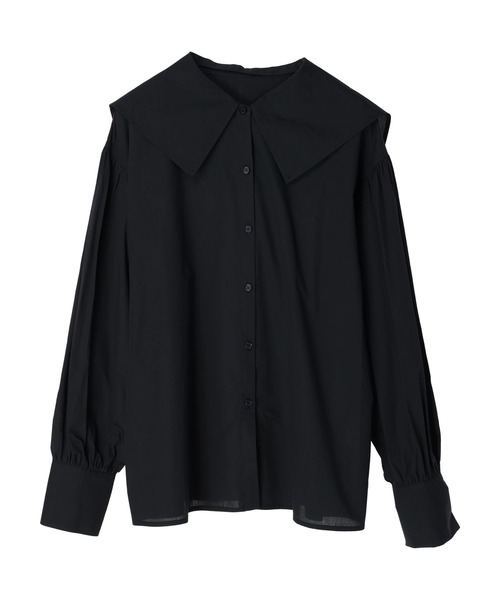 earth music&ecology（アースミュージックアンドエコロジー）の「BIGカラーブラウス（シャツ/ブラウス・レディース・オフホワイト/ブラック/ベージュ系その他2/ブルー系その他6・FREE）」の9枚目の写真