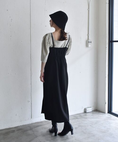 RETRO GIRL（レトロガール）の「スリットキャミOP（ワンピース・レディース・ブラック/レッド/グリーン/ナチュラル・FREE）」の15枚目の写真