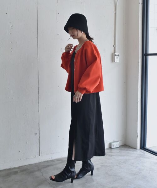 RETRO GIRL（レトロガール）の「スリットキャミOP（ワンピース・レディース・ブラック/レッド/グリーン/ナチュラル・FREE）」の18枚目の写真