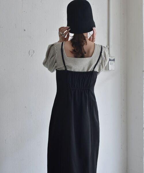 RETRO GIRL（レトロガール）の「スリットキャミOP（ワンピース・レディース・ブラック/レッド/グリーン/ナチュラル・FREE）」の21枚目の写真