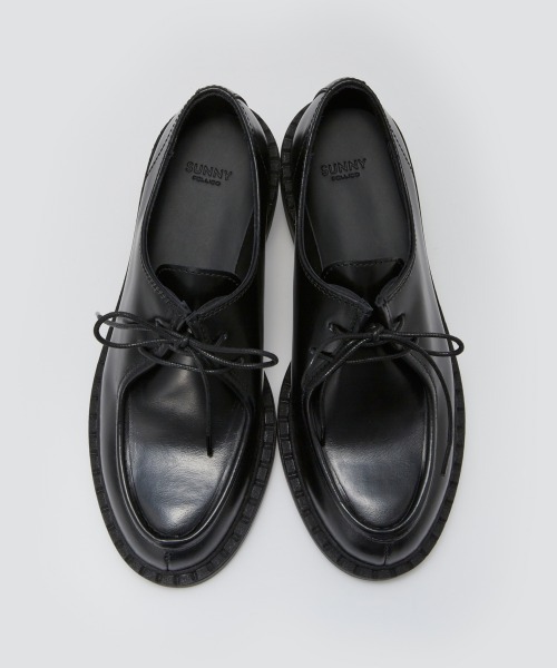 PELLICO SUNNY（ペリーコサニー）の「PIA 4.0cm レースアップシューズ BLACK（モカシン/デッキシューズ・レディース・ブラック・35/36/37/38）」の4枚目の写真