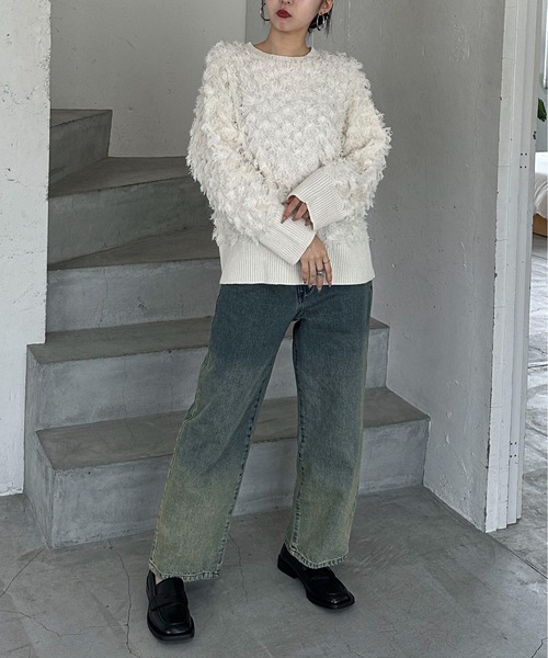 Drawer フリンジ付きアイボリー長袖ニット Drawer フリンジ付きアイボリー長袖ニット - メルカリ