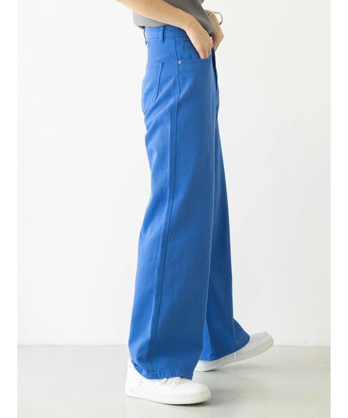 koe(コエ)の「5ポケットカラーワイドパンツ*(その他パンツ・レディース・ブラック/ピンク/グリーン/アイボリー/ロイヤルブルー・M/S)」の8枚目の写真