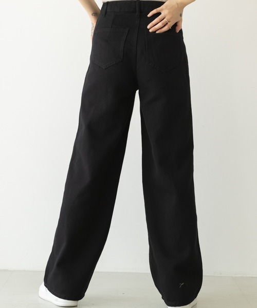 koe(コエ)の「5ポケットカラーワイドパンツ*(その他パンツ・レディース・ブラック/ピンク/グリーン/アイボリー/ロイヤルブルー・M/S)」の3枚目の写真