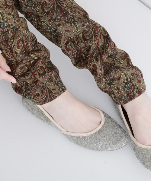 osharewalker（オシャレウォーカー）の「【廃盤】『裾裏レースペイズリー柄レギパン』（その他パンツ・レディース・ブラウン/グレー・1/2）」の9枚目の写真