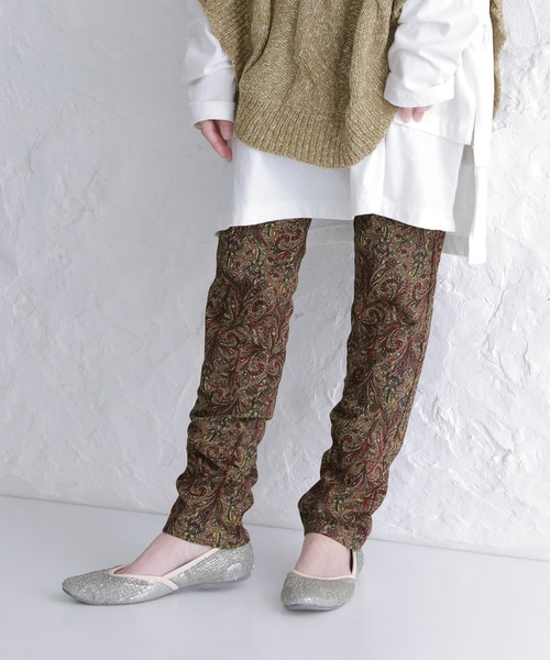 osharewalker（オシャレウォーカー）の「【廃盤】『裾裏レースペイズリー柄レギパン』（その他パンツ・レディース・ブラウン/グレー・1/2）」の10枚目の写真