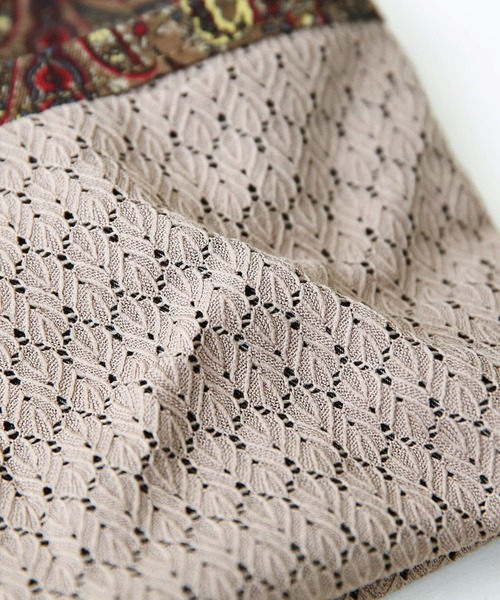 osharewalker（オシャレウォーカー）の「【廃盤】『裾裏レースペイズリー柄レギパン』（その他パンツ・レディース・ブラウン/グレー・1/2）」の14枚目の写真