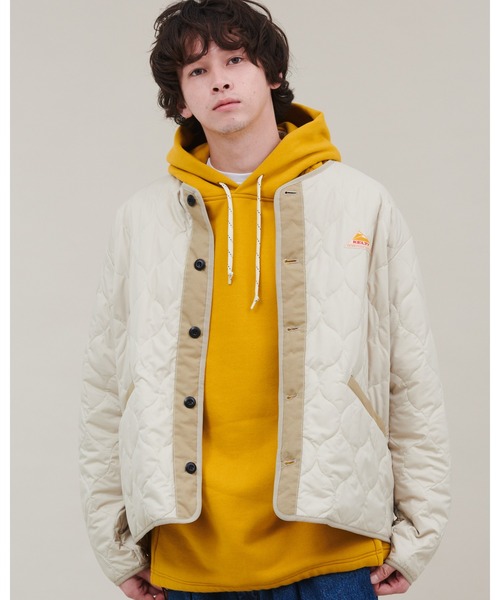 KELTY（ケルティ）の「KELTY/ケルティ　カテドラルキルトジャケット（ノーカラージャケット・メンズ・ブラック/ベージュ/オリーブ・S/M/L/XL）」の3枚目の写真