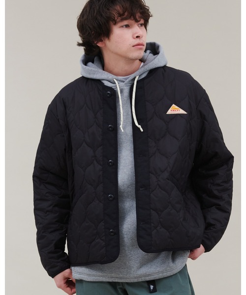 KELTY（ケルティ）の「KELTY/ケルティ　カテドラルキルトジャケット（ノーカラージャケット・メンズ・ブラック/ベージュ/オリーブ・S/M/L/XL）」の2枚目の写真