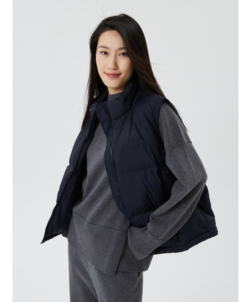 GAP（ギャップ）の「ヘビーウェイト ハイカラー ダウンベスト（ダウンベスト・レディース・ブラック/その他/ブルー/パープル・XXS/L/M/S/XS）」の9枚目の写真