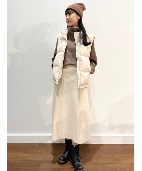 GAP（ギャップ）の「ヘビーウェイト ハイカラー ダウンベスト（ダウンベスト・レディース・ブラック/その他/ブルー/パープル・XXS/L/M/S/XS）」の16枚目の写真