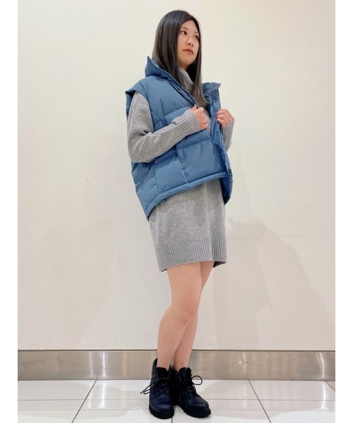 GAP（ギャップ）の「ヘビーウェイト ハイカラー ダウンベスト（ダウンベスト・レディース・ブラック/その他/ブルー/パープル・XXS/L/M/S/XS）」の21枚目の写真