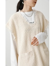 crie conforto | ネップヤーンフリンジベスト(ベスト)