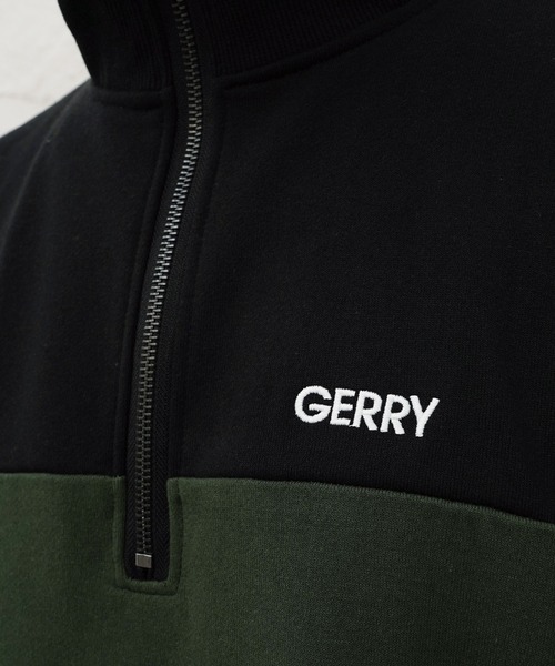 GERRY(ジェリー)の「GERRY / ジェリー 別注 コラボ オーバーサイズ 切替配色 ハーフジップ 裏毛 スウェット トレーナー(スウェット・メンズ・ブラック/ベージュ/グリーン・MEDIUM/LARGE)」の21枚目の写真