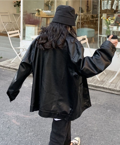 極美品✨大きいサイズ E-clat サイズ42 異素材切替シャツジャケット 黒 A'GEM/9 × .kom『.kom/ドットケーオーエム』ルーズシルエット