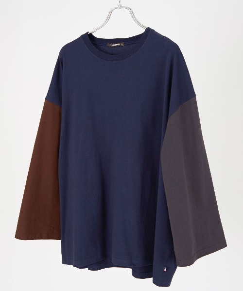 improves(インプローブス)の「クレイジー配色 USコットン 無地 ルーズシルエット ロンT(Tシャツ/カットソー・メンズ・ブラウン/ダークグリーン/ベージュ/チャコール/ホワイト系その他/ブラック/チャコールアッシュ/杢グレー/ホワイト/ネイビー・LARGE/MEDIUM/X-LARGE)」の10枚目の写真