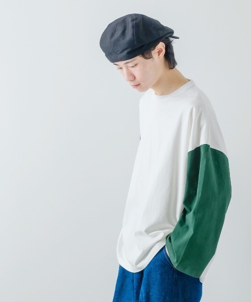 improves(インプローブス)の「クレイジー配色 USコットン 無地 ルーズシルエット ロンT(Tシャツ/カットソー・メンズ・ブラウン/ダークグリーン/ベージュ/チャコール/ホワイト系その他/ブラック/チャコールアッシュ/杢グレー/ホワイト/ネイビー・LARGE/MEDIUM/X-LARGE)」の12枚目の写真