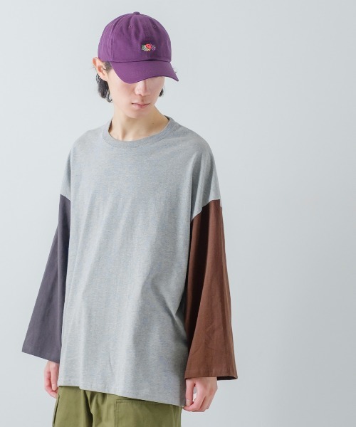 improves(インプローブス)の「クレイジー配色 USコットン 無地 ルーズシルエット ロンT(Tシャツ/カットソー・メンズ・ブラウン/ダークグリーン/ベージュ/チャコール/ホワイト系その他/ブラック/チャコールアッシュ/杢グレー/ホワイト/ネイビー・LARGE/MEDIUM/X-LARGE)」の15枚目の写真