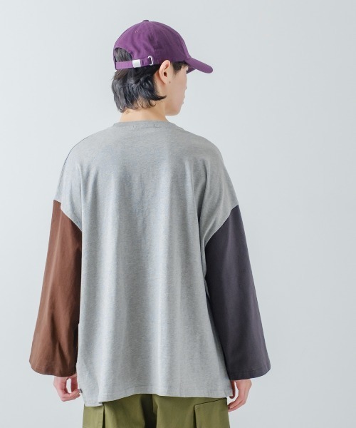 improves(インプローブス)の「クレイジー配色 USコットン 無地 ルーズシルエット ロンT(Tシャツ/カットソー・メンズ・ブラウン/ダークグリーン/ベージュ/チャコール/ホワイト系その他/ブラック/チャコールアッシュ/杢グレー/ホワイト/ネイビー・LARGE/MEDIUM/X-LARGE)」の17枚目の写真