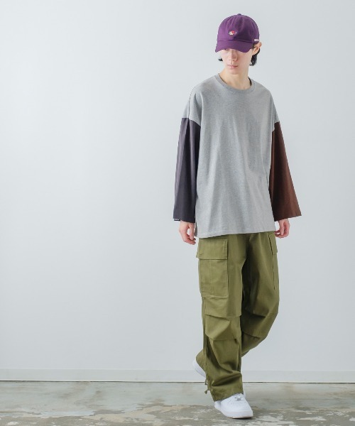 improves(インプローブス)の「クレイジー配色 USコットン 無地 ルーズシルエット ロンT(Tシャツ/カットソー・メンズ・ブラウン/ダークグリーン/ベージュ/チャコール/ホワイト系その他/ブラック/チャコールアッシュ/杢グレー/ホワイト/ネイビー・LARGE/MEDIUM/X-LARGE)」の18枚目の写真