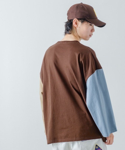 improves(インプローブス)の「クレイジー配色 USコットン 無地 ルーズシルエット ロンT(Tシャツ/カットソー・メンズ・ブラウン/ダークグリーン/ベージュ/チャコール/ホワイト系その他/ブラック/チャコールアッシュ/杢グレー/ホワイト/ネイビー・LARGE/MEDIUM/X-LARGE)」の21枚目の写真