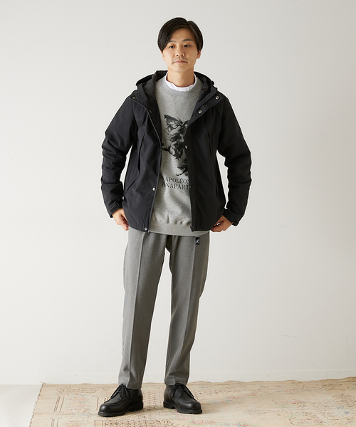 417 EDIFICE(フォーワンセブンエディフィス)の「”WEB限定”WASHER NYLONストレッチマウンテンジャケット(マウンテンパーカー・メンズ・ブラック/ベージュ/カーキ・SMALL/MEDIUM/LARGE)」の4枚目の写真