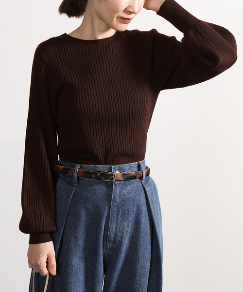 ヴェルメイユパーイエナ バルーン袖　ニット　プルオーバー ゆったり VERMEIL par iena（ヴェルメイユパーイエナ）の「袖口バルーンプル