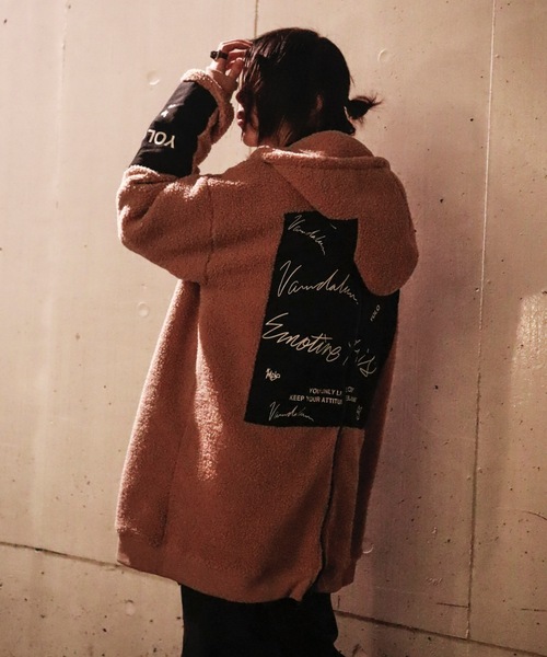 FUR BACK ZIP PARKA/ビッグシルエット ファーバックZIPパーカー