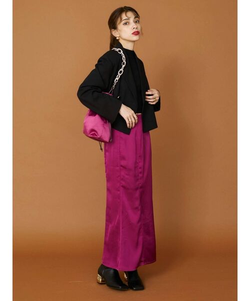 EVRIS（エヴリス）の「ショートジャケット【セットアップ着用可能】（テーラードジャケット・レディース・ブラック/ブラウン/ベージュ・FREE）」の15枚目の写真