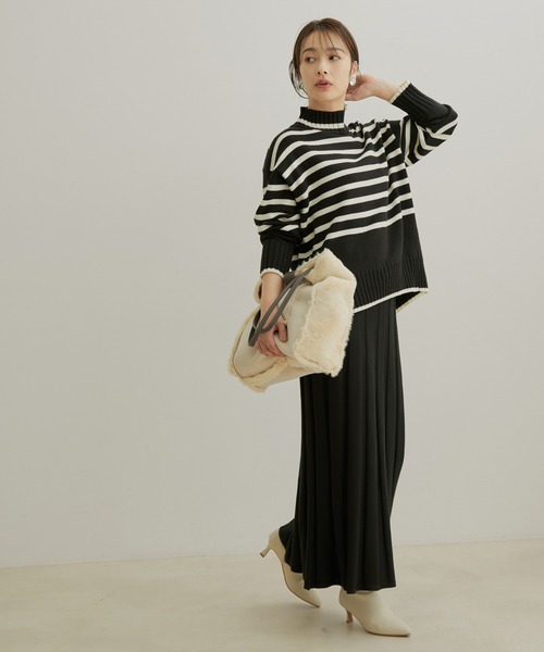 VIS（ビス）の「【セットアップ対応】【洗える】プリーツニット