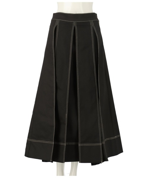 Settimissimo（セッティミッシモ）の「タックプリーツデザインスカート（スカート・レディース・ブラック/キャメル・38）」の8枚目の写真