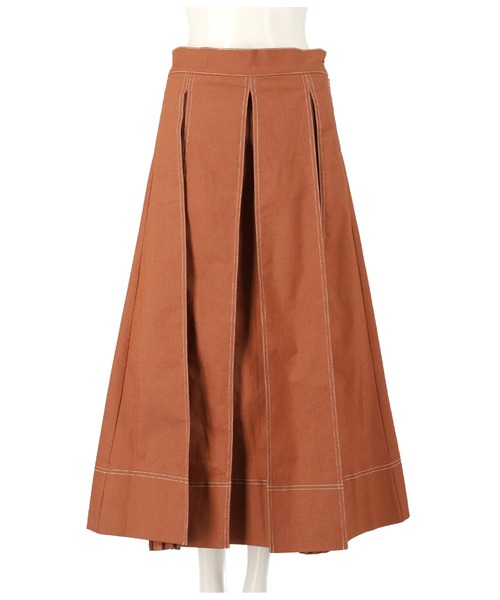 Settimissimo（セッティミッシモ）の「タックプリーツデザインスカート（スカート・レディース・ブラック/キャメル・38）」の9枚目の写真