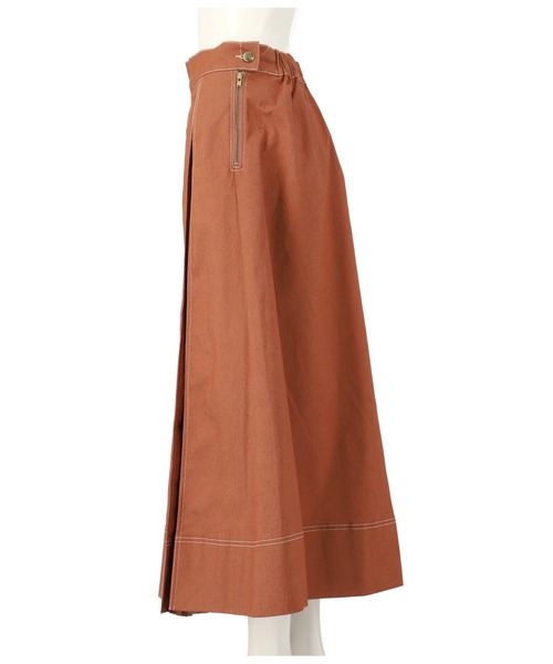 Settimissimo（セッティミッシモ）の「タックプリーツデザインスカート（スカート・レディース・ブラック/キャメル・38）」の10枚目の写真