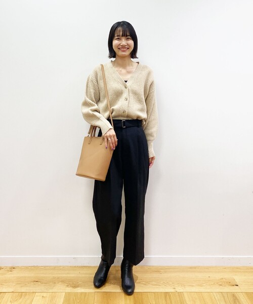 OPAQUE.CLIP（オペークドットクリップ）の「◆バケツミドルトートバッグ【2WAY】（トートバッグ・レディース・キャメル/オフホワイト/ブラック・00）」の15枚目の写真