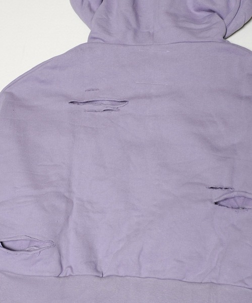 LAND by MILKBOY（ランドバイミルクボーイ）の「RIP DAMAGE HOODIE（パーカー・レディース・B/A・FREE）」の11枚目の写真