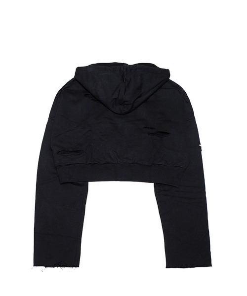 LAND by MILKBOY（ランドバイミルクボーイ）の「RIP DAMAGE HOODIE（パーカー・レディース・B/A・FREE）」の5枚目の写真