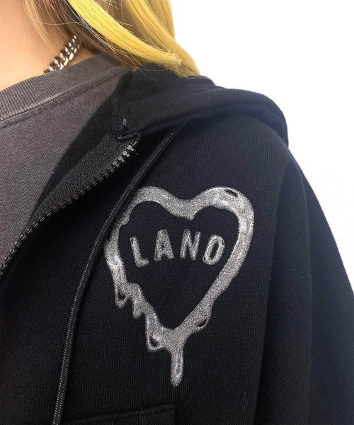 LAND by MILKBOY（ランドバイミルクボーイ）の「RIP DAMAGE HOODIE（パーカー・レディース・B/A・FREE）」の12枚目の写真