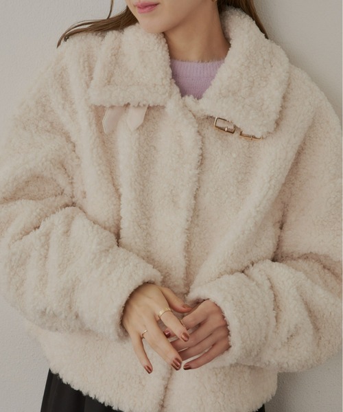 VIOLETTA アウター ボアショートコート レディース　Mサイズ VIOLETTA コート アウター ボアショートコート レディース